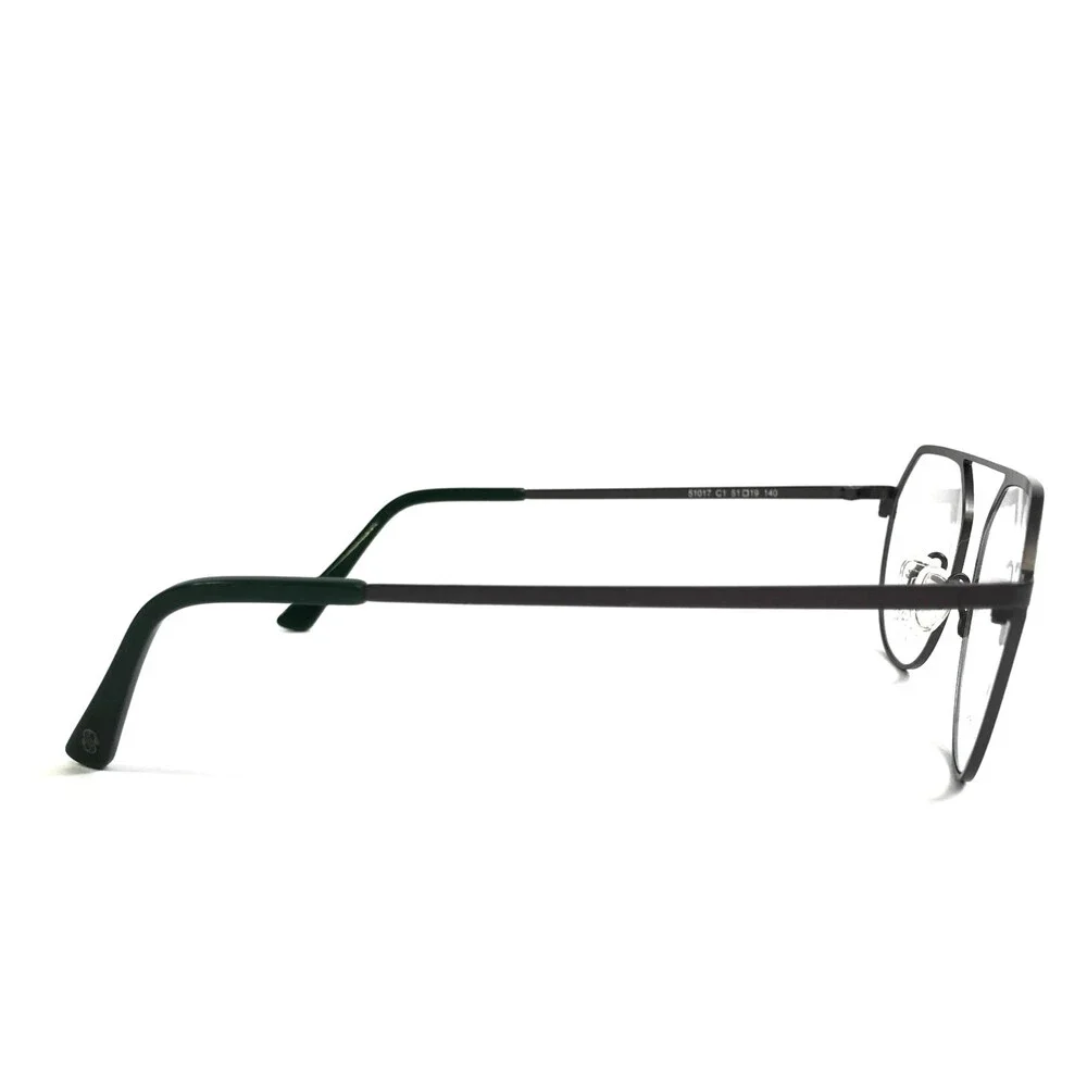 Birch Sand Eyewear Eyeglasses Frames 51017 C1 Black Aviator Full Rim 51-19-140